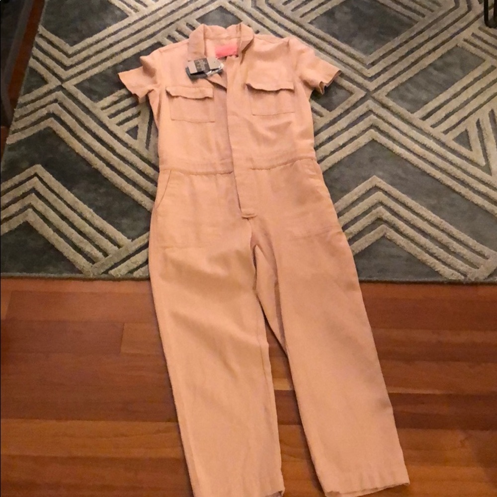 New with tags - pink denim jumpsuit ✨